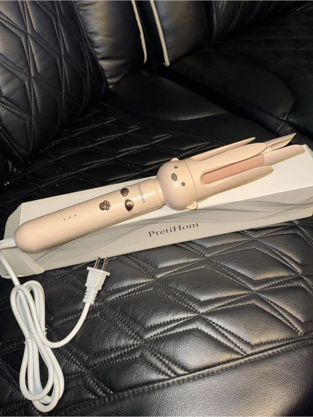 Cute White Bear Hair Curler - 28mm Automatic Curling Wand
